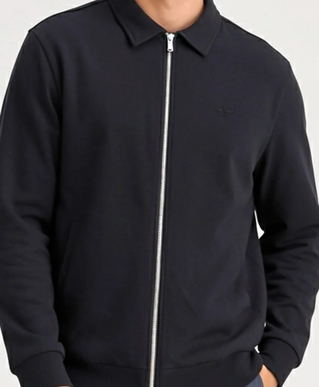 Poleron Hombre Full Zipper Black