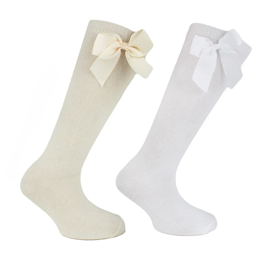 calceta-mujer-2-pares-bamboo-cintas-crema