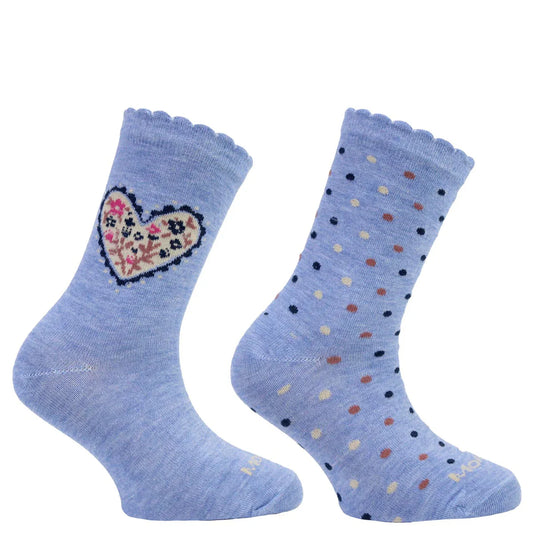 calcetín-niña-2-pares-bamboo-corazón-largo-¾-demin-