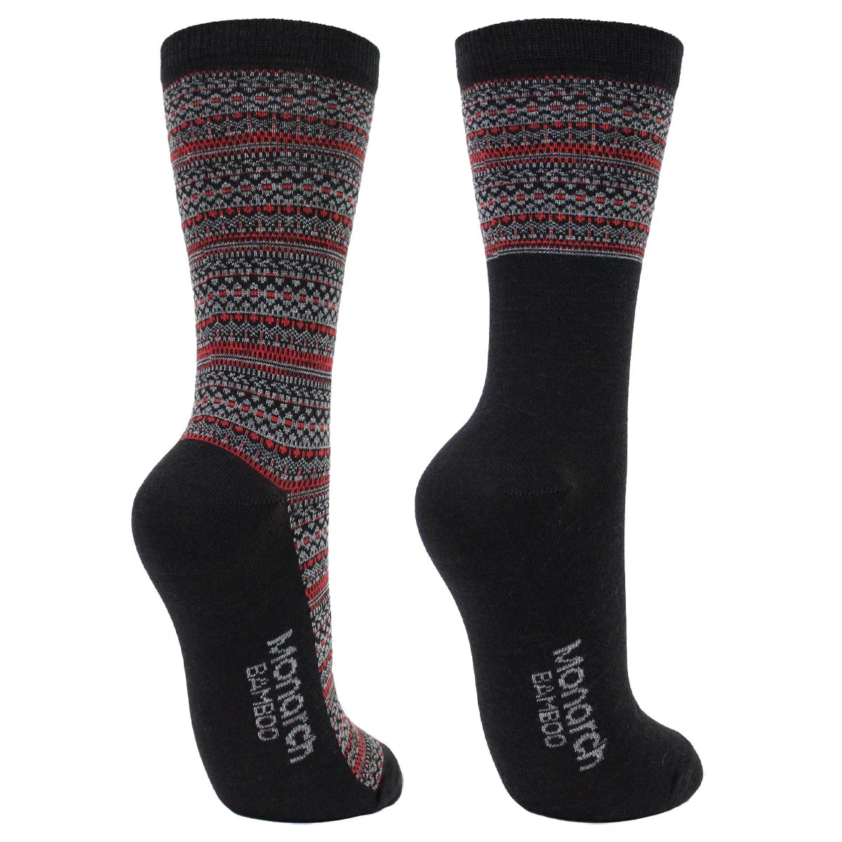 Calcetín Mujer 2 Pares Bamboo Grecas Negro