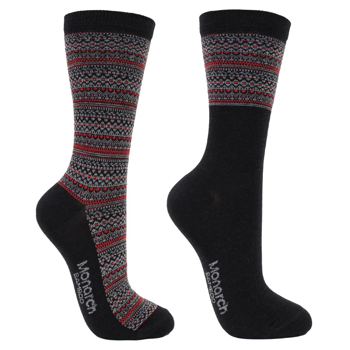 calcetín-mujer-2-pares-bamboo-grecas-negro