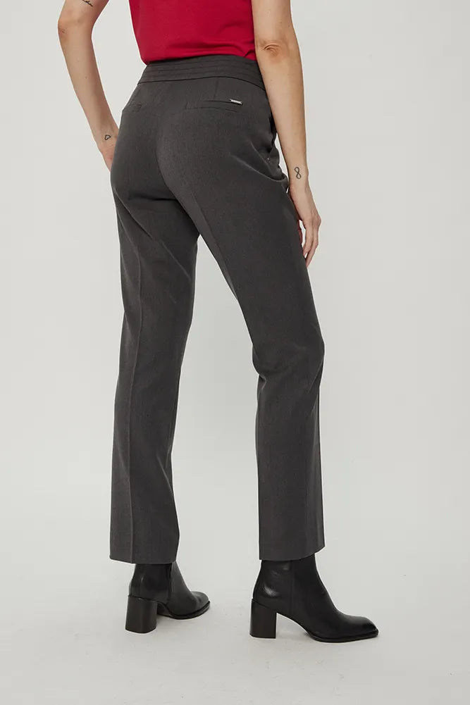 Pantalón Mujer Recto Gris