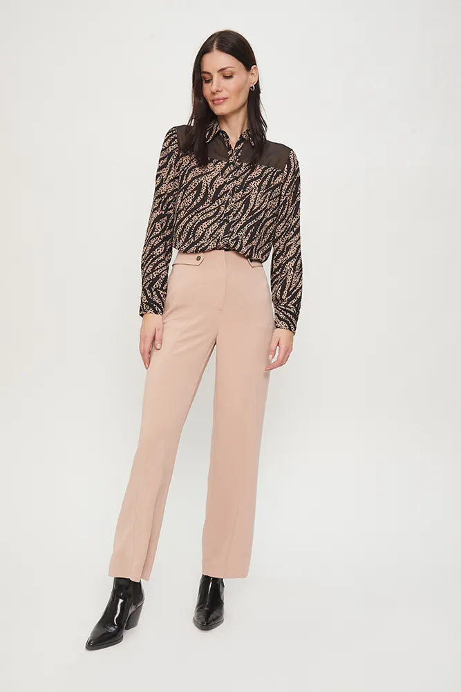 Pantalón Mujer Formal Beige – germanionline - Main Image