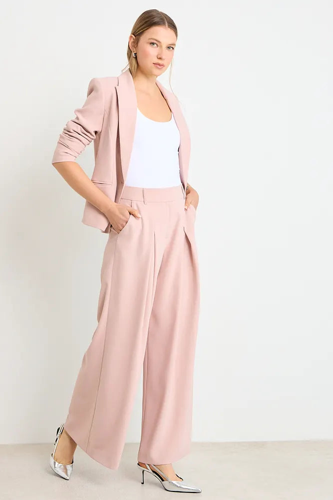 Pantalon Mujer Palazzo Liso Rosado
