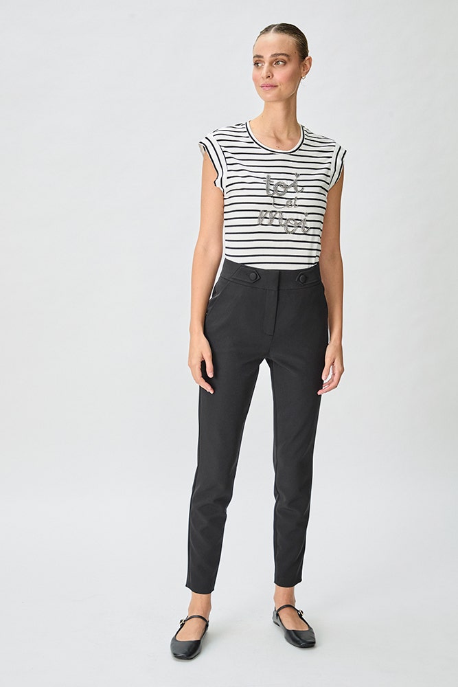 Pantalón Mujer Liso Negro