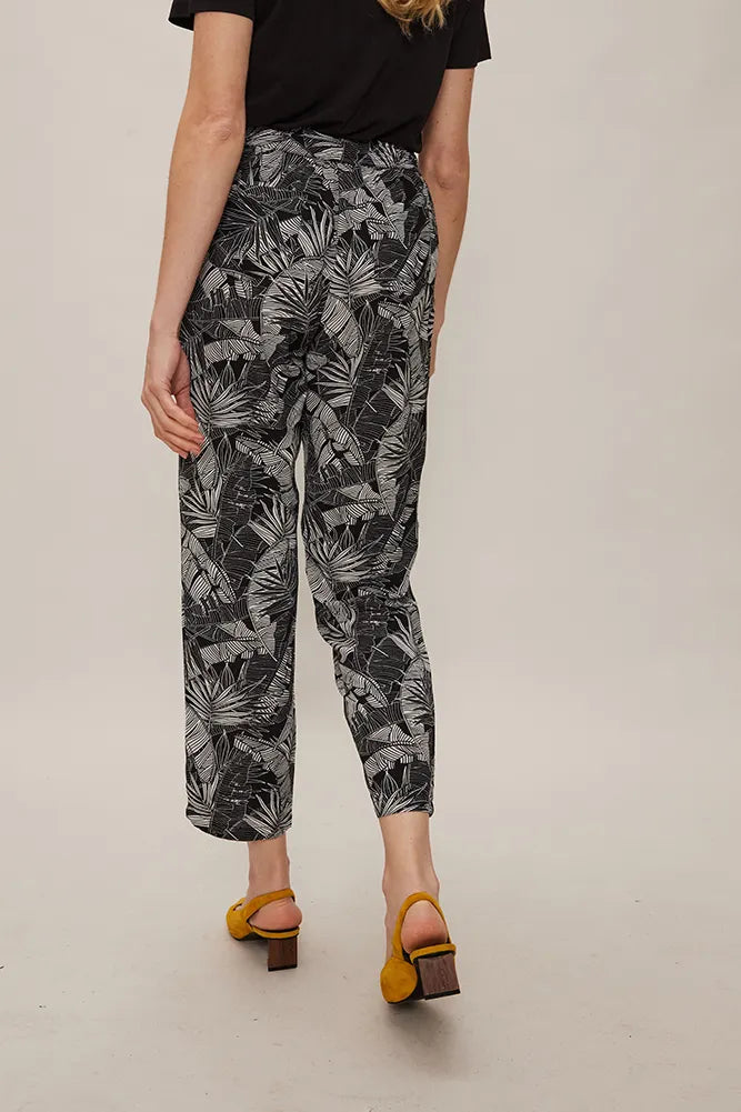 Pantalón Mujer Jogger Estampado Crudo