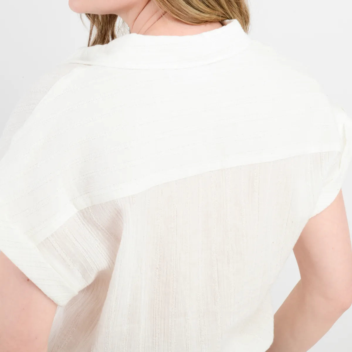 Blusa Mujer Manga Corta Saira Blanco