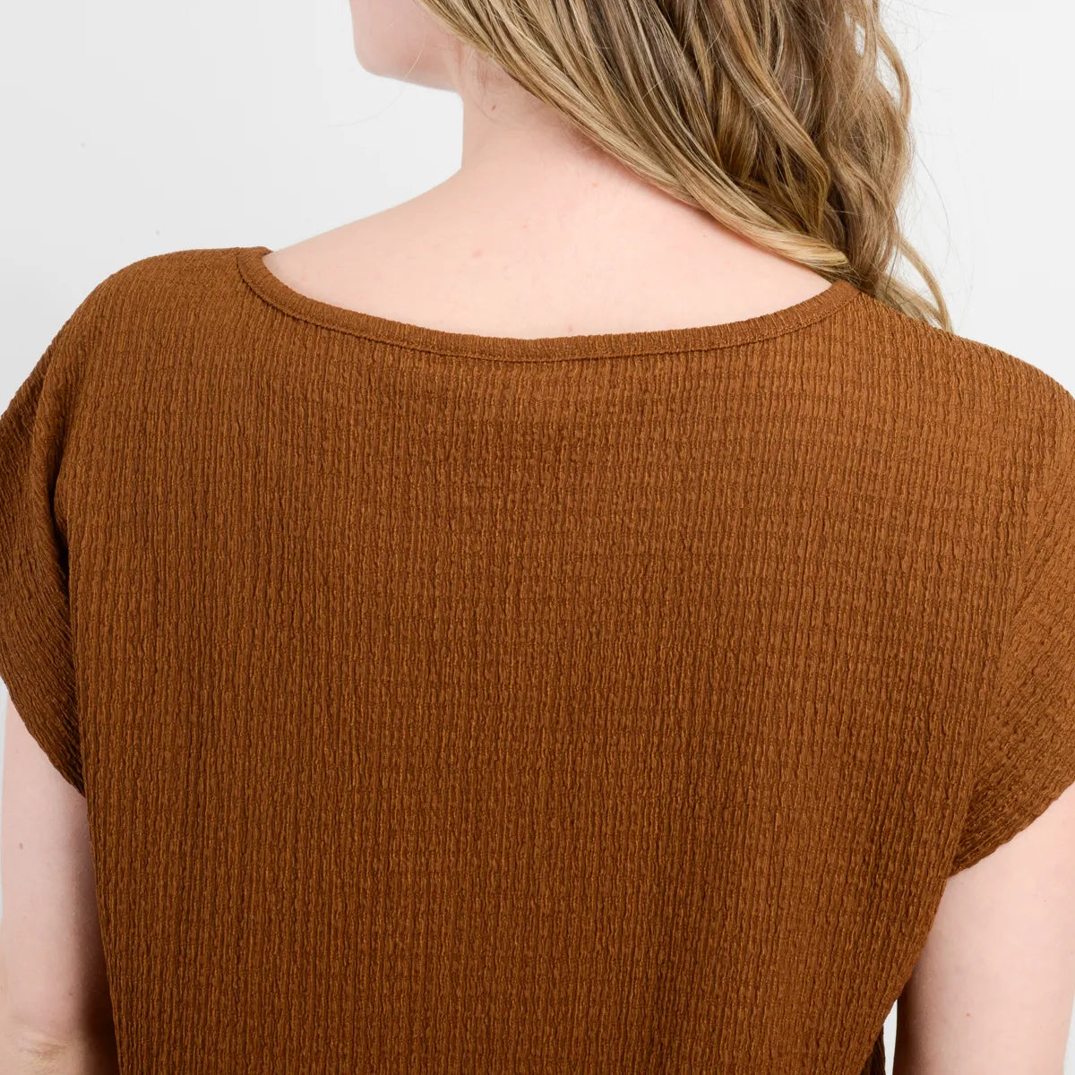 Polera Mujer Manga Corta Elisa Cafe Claro