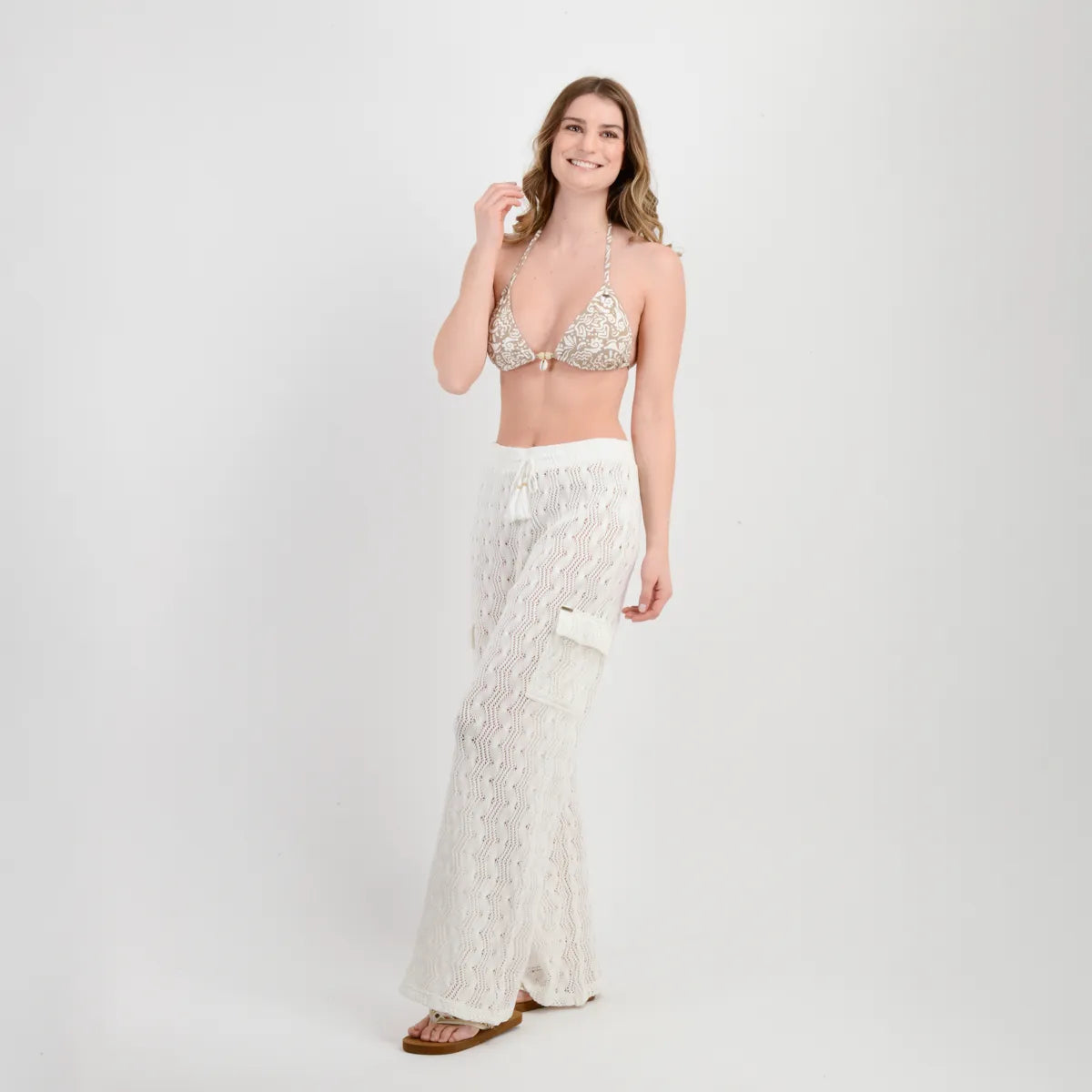 Pantalon Mujer Belizin Beige Claro