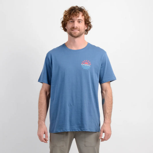 Polera Hombre Manga Corta Sun Azul