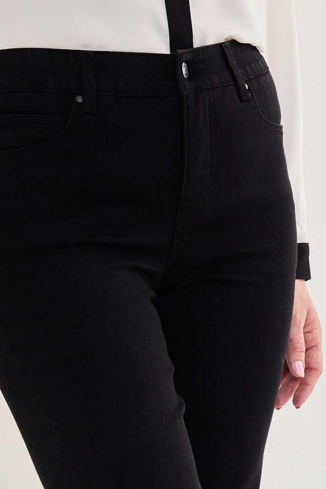 Jeans Mujer Recto Comfort Negro