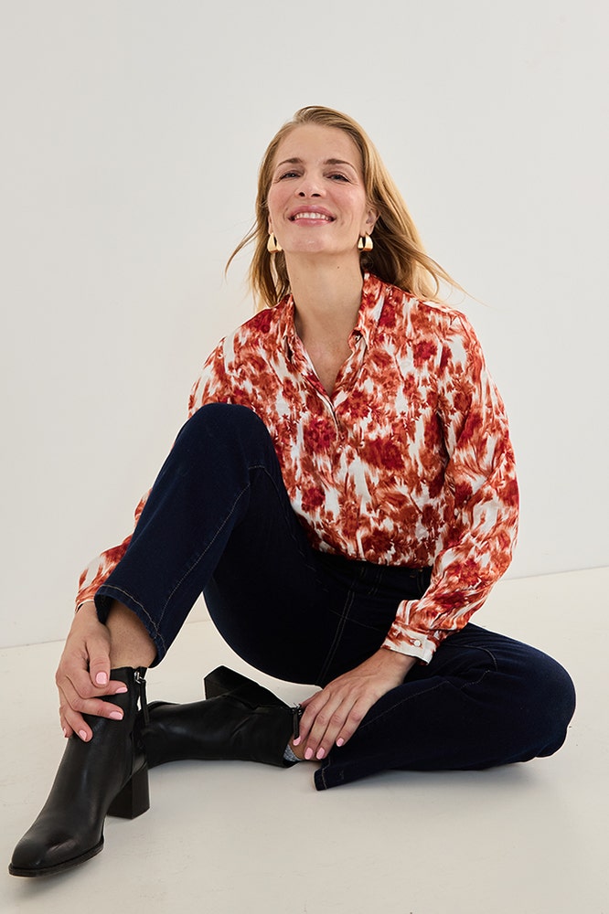 Jeans Mujer Recto Comfort Azul