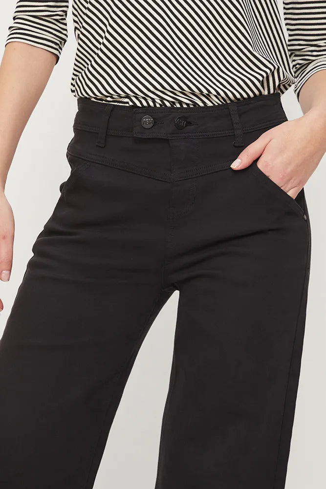 Jeans Mujer Wide Negro