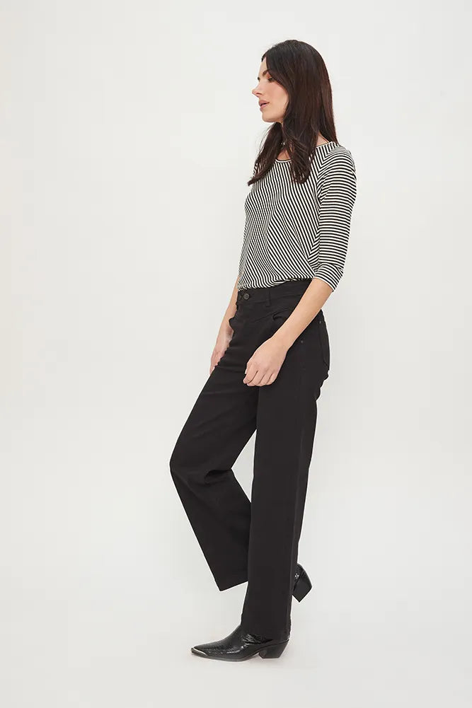 Jeans Mujer Wide Negro