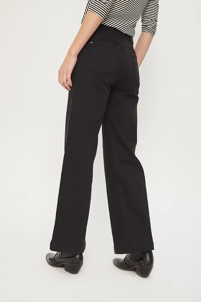 Jeans Mujer Wide Negro