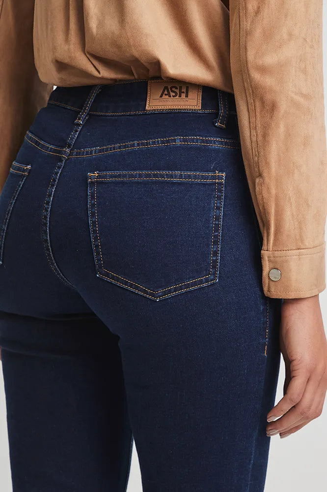 Jeans Mujer Recto Azul