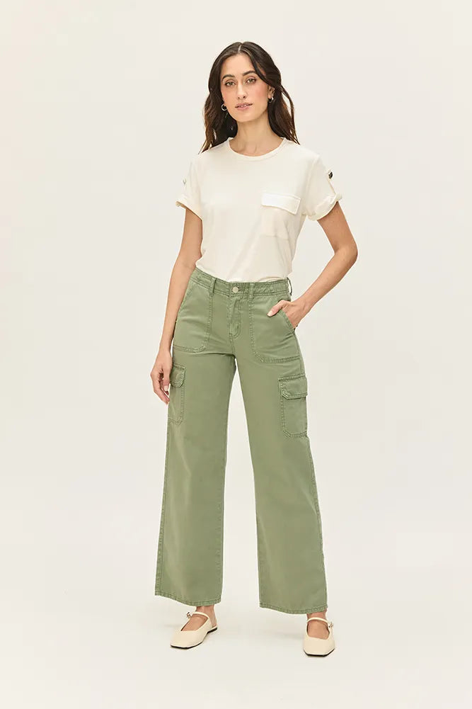 Jeans Mujer Liso Verde