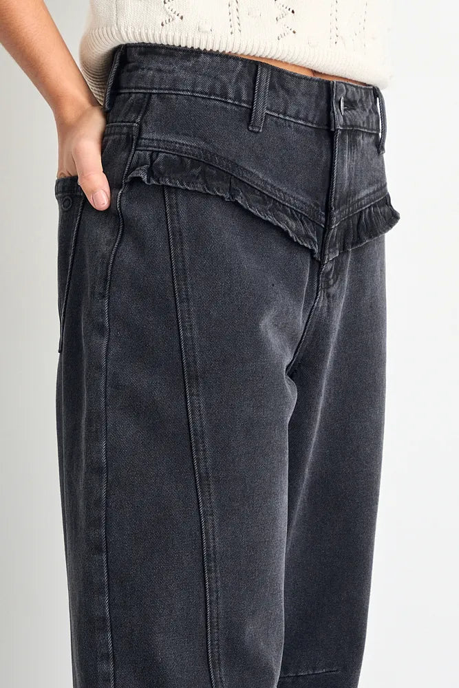 Jeans Mujer Balloon Negro