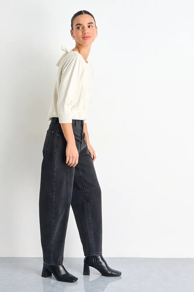 Jeans Mujer Balloon Negro