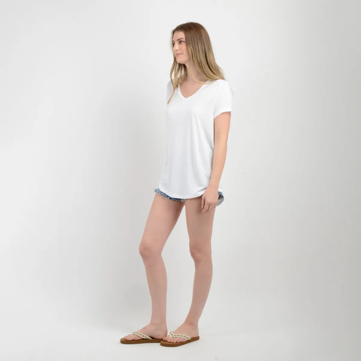Polera Mujer Manga Corta Essential Blanco