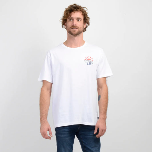 Polera Hombre Manga Corta Sun Blanco