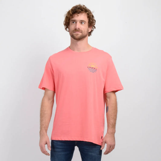 Polera Hombre Manga Corta Sun Naranjo Claro