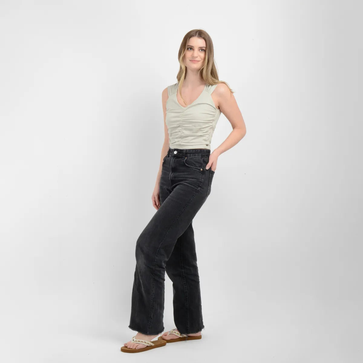 Polera Mujer Manga Corta Corrane Beige