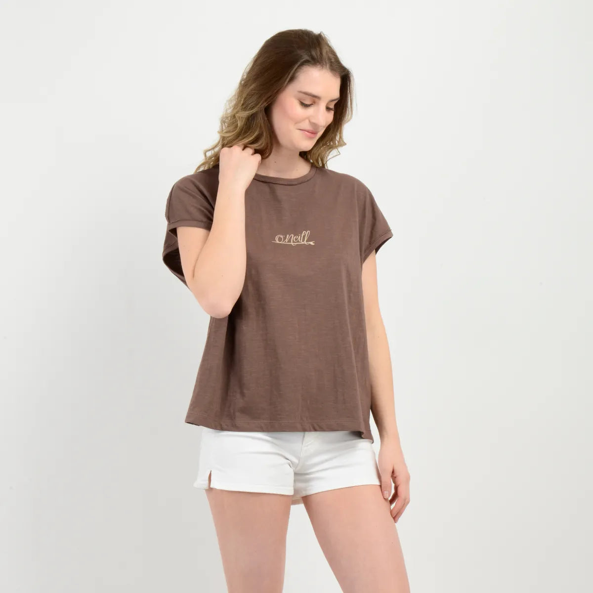 Polera Mujer Manga Corta Erin Cafe