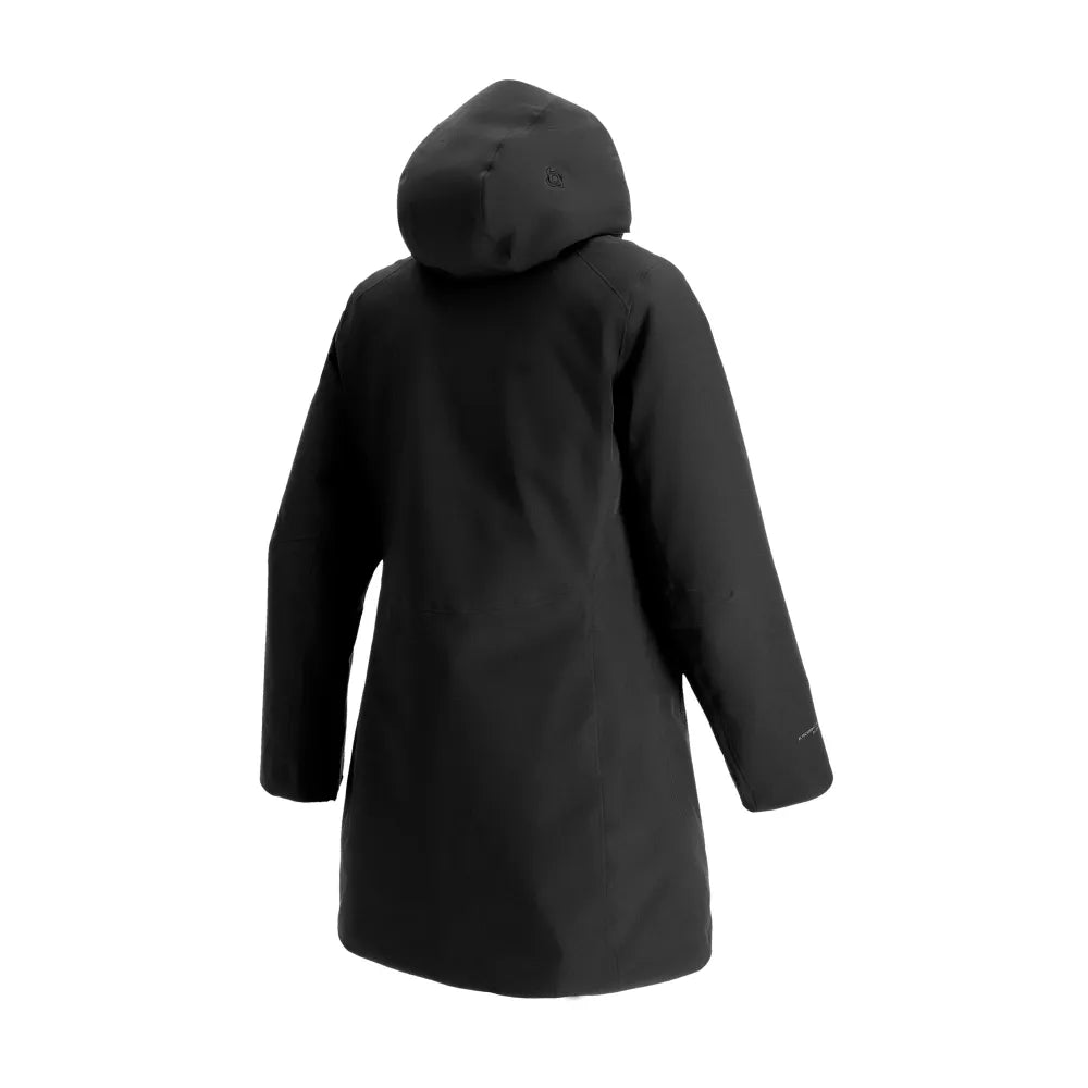 Parka Mujer Negro Abrigo Raven