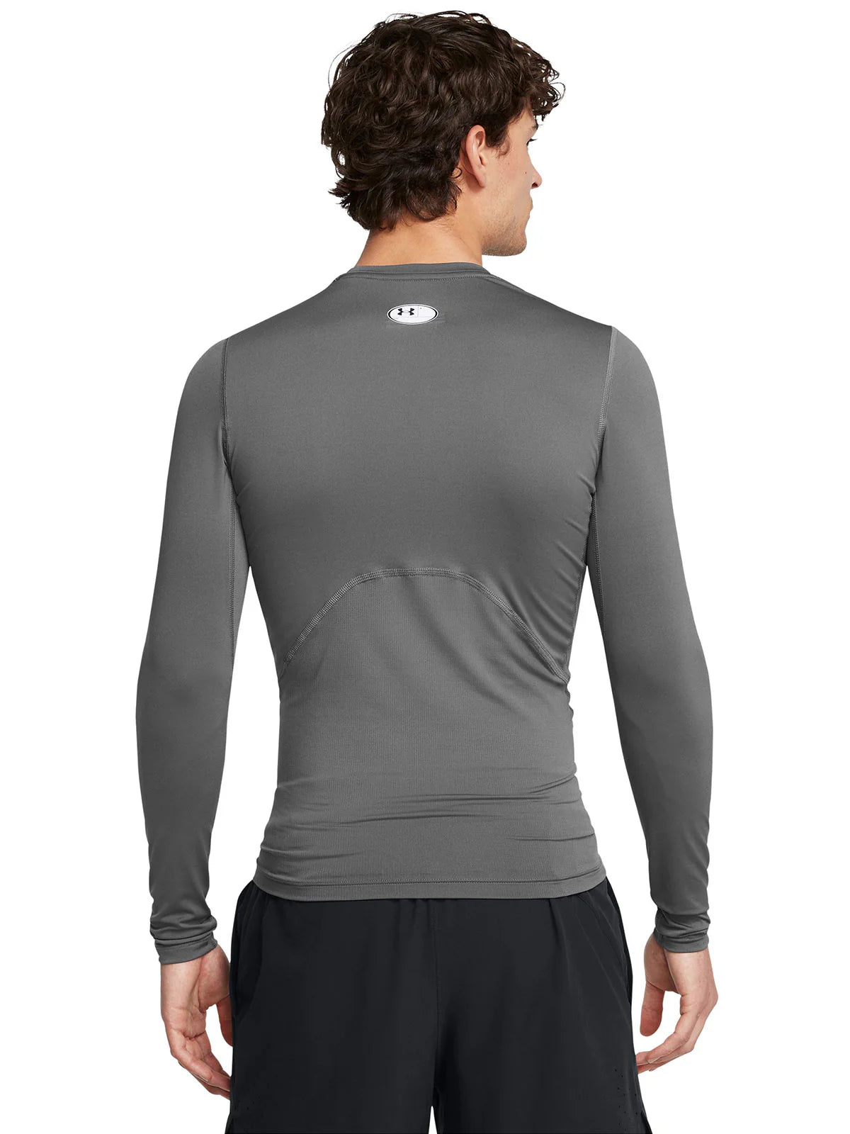 Primera Capa Hombre Superior Manga Larga Training HeatGear Gris