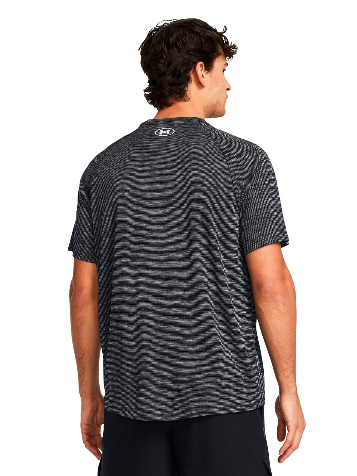 Polera Hombre Manga Corta Training Negra/Gris