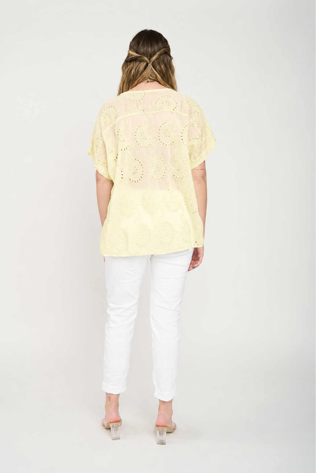Polera Delfina Manga Corta Mujer Amarilla