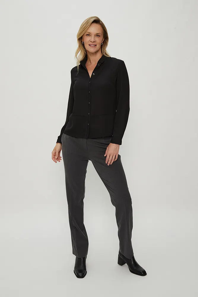 Blusa Mujer Camisera Negro