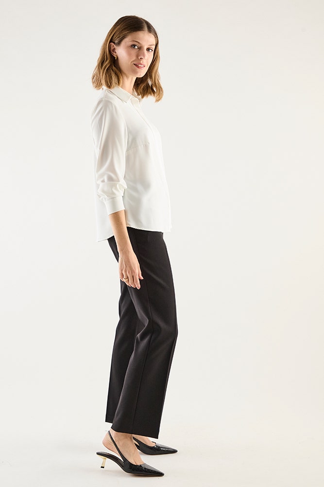 Blusa Mujer Camisera Calce Clásico Crudo