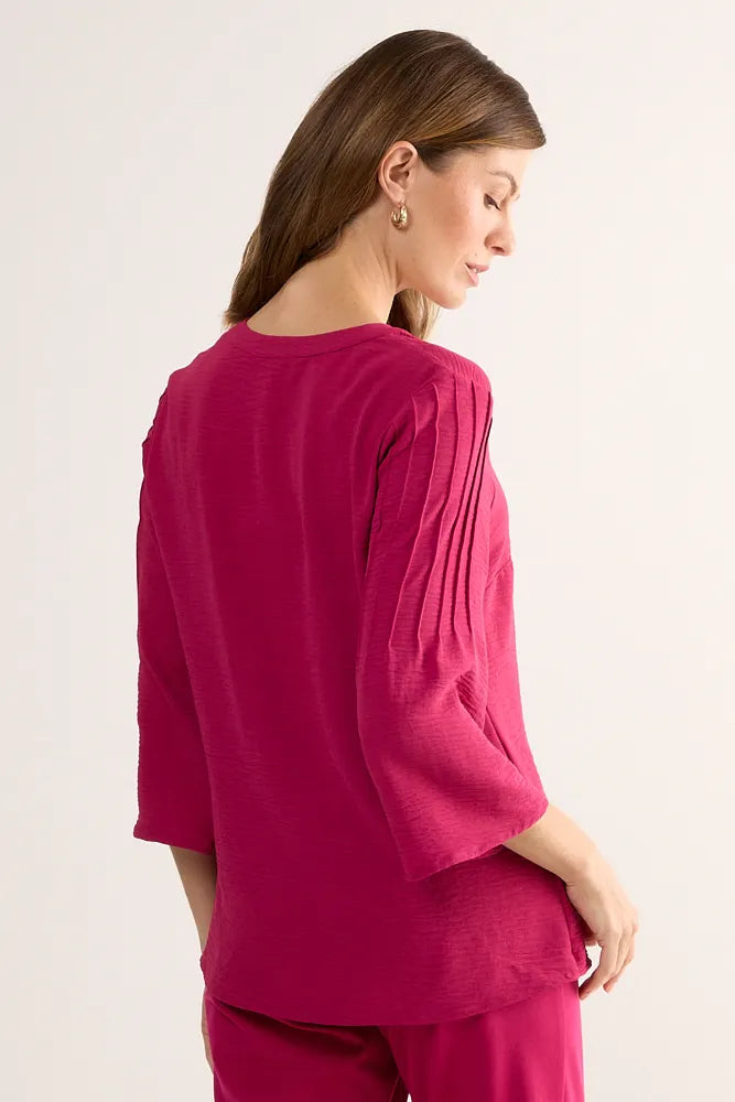blusa-mujer-lisa-cuello-mao-y-manga-kimono-fucsia-