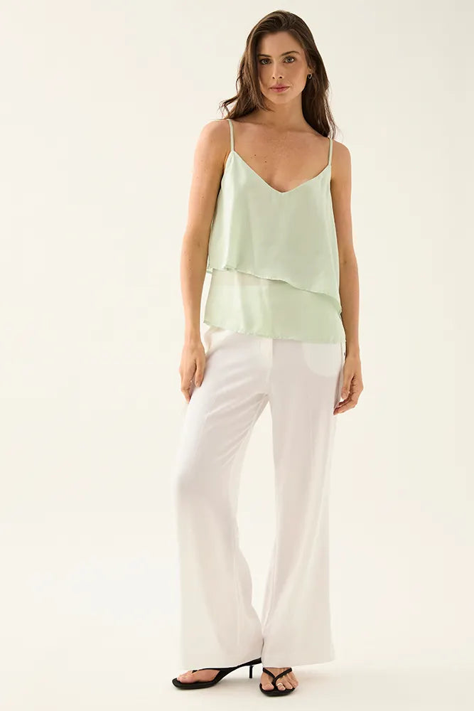 Blusa Mujer Lisa Verde Claro