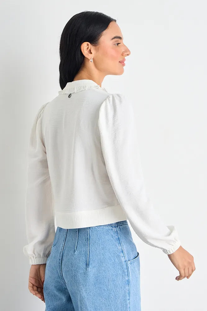 Blusa Mujer Lisa Crudo