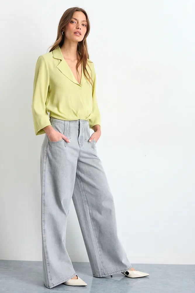 Blusa Mujer Lisa Pistacho