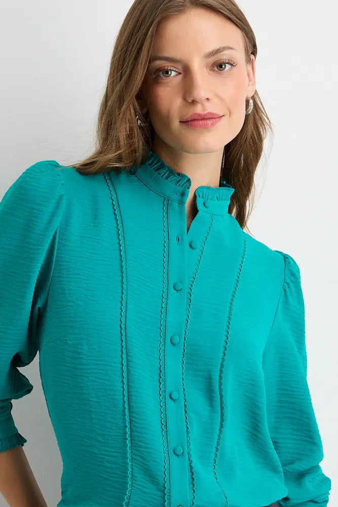 blusa-mujer-lisa-botones-verde-cata