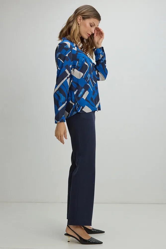 blusa-mujer-estampada-cuello-mao-azul-marino