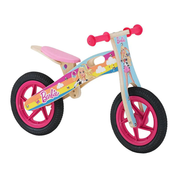 Bicicleta Niña Barbie Madera Fucsia / Celeste