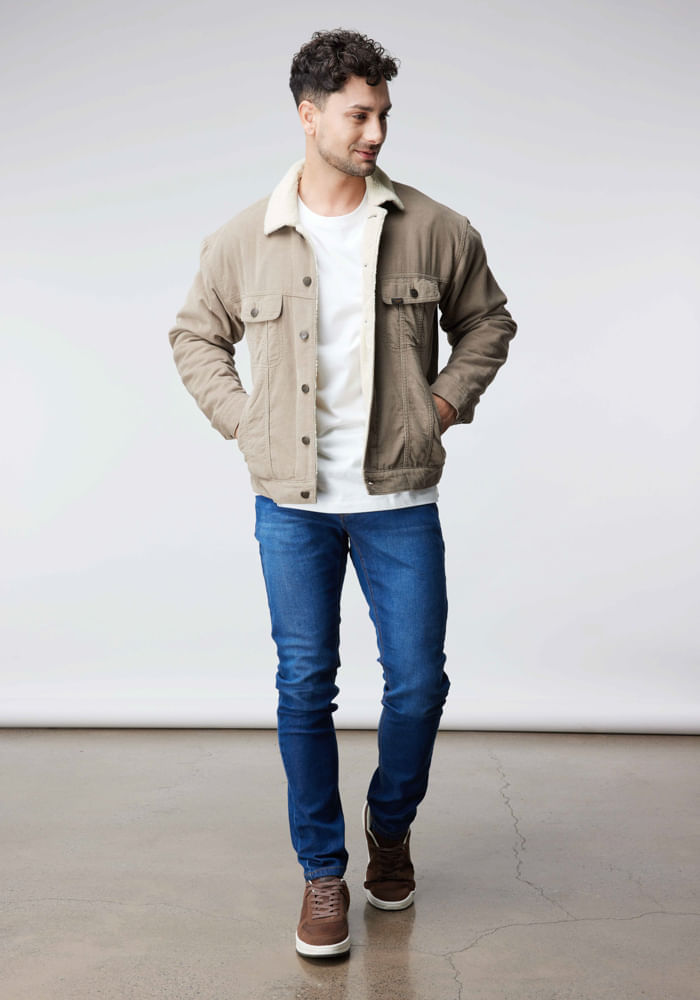 Chaqueta Hombre Relaxed Corduroy Jacket Beige