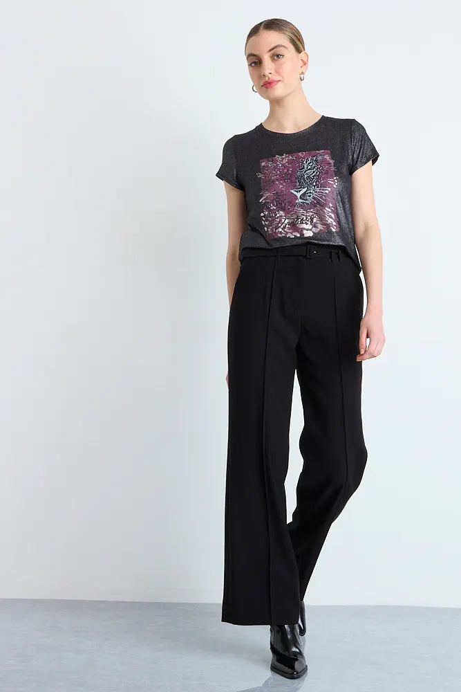 Polera Mujer Suplex 2x1 Negro