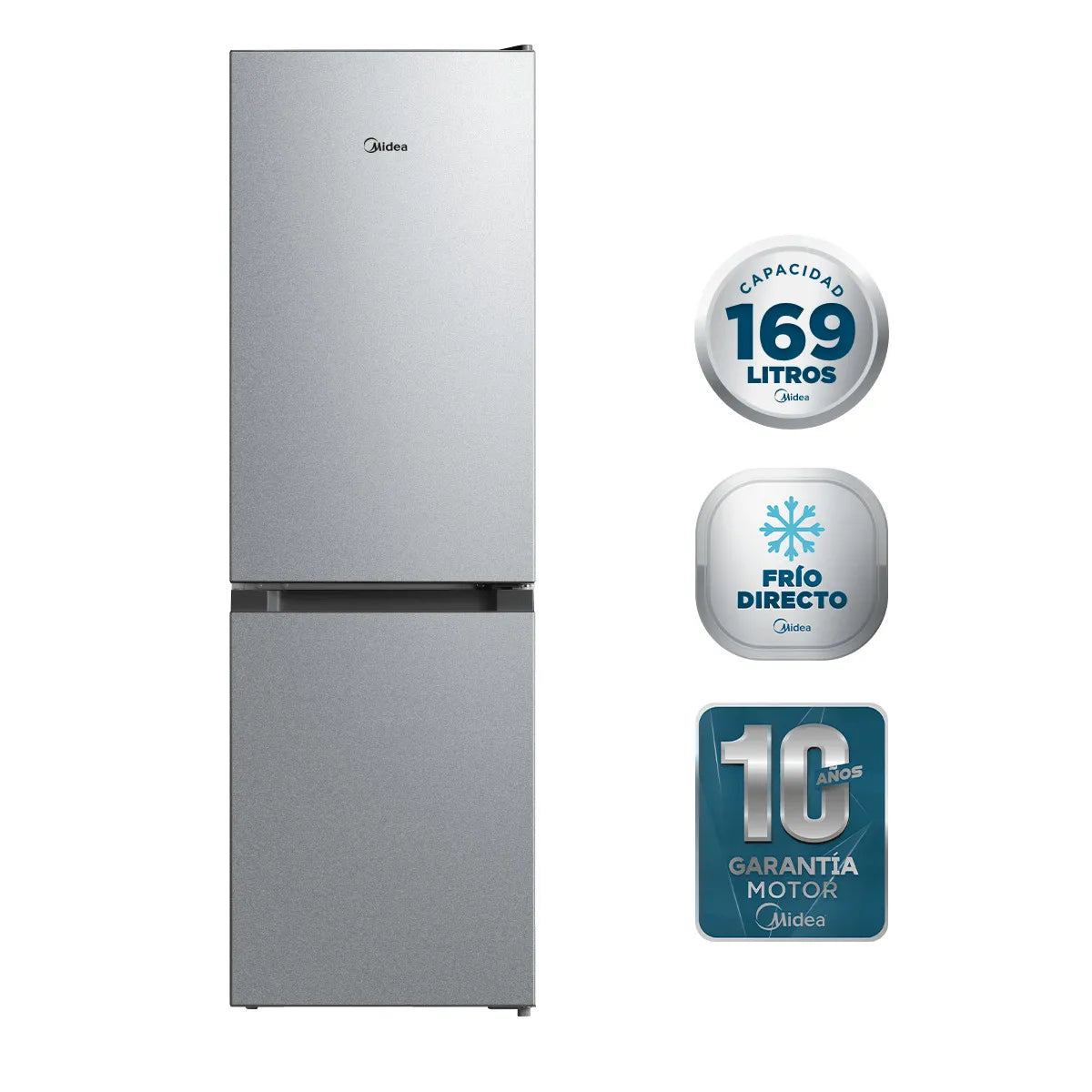 Refrigerador Bottom Freezer Frío Directo Light Silver 169 lts