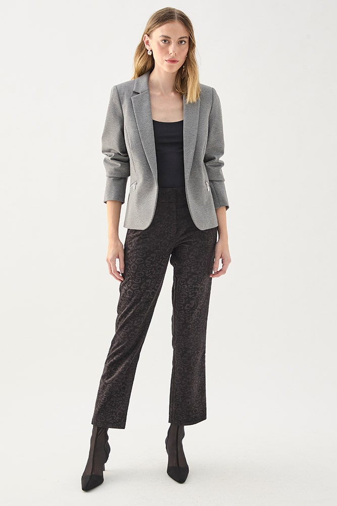 Blazer Mujer Liso Gris