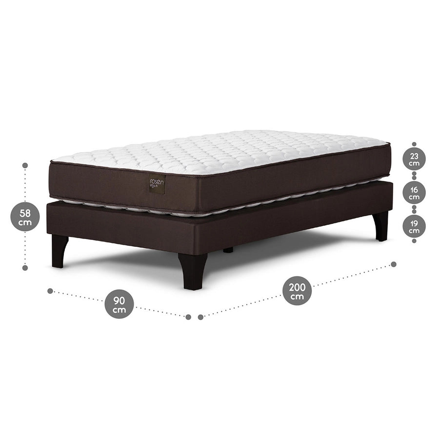 Cama Europea Ergo T New 1 Plaza 90 x 200 cm