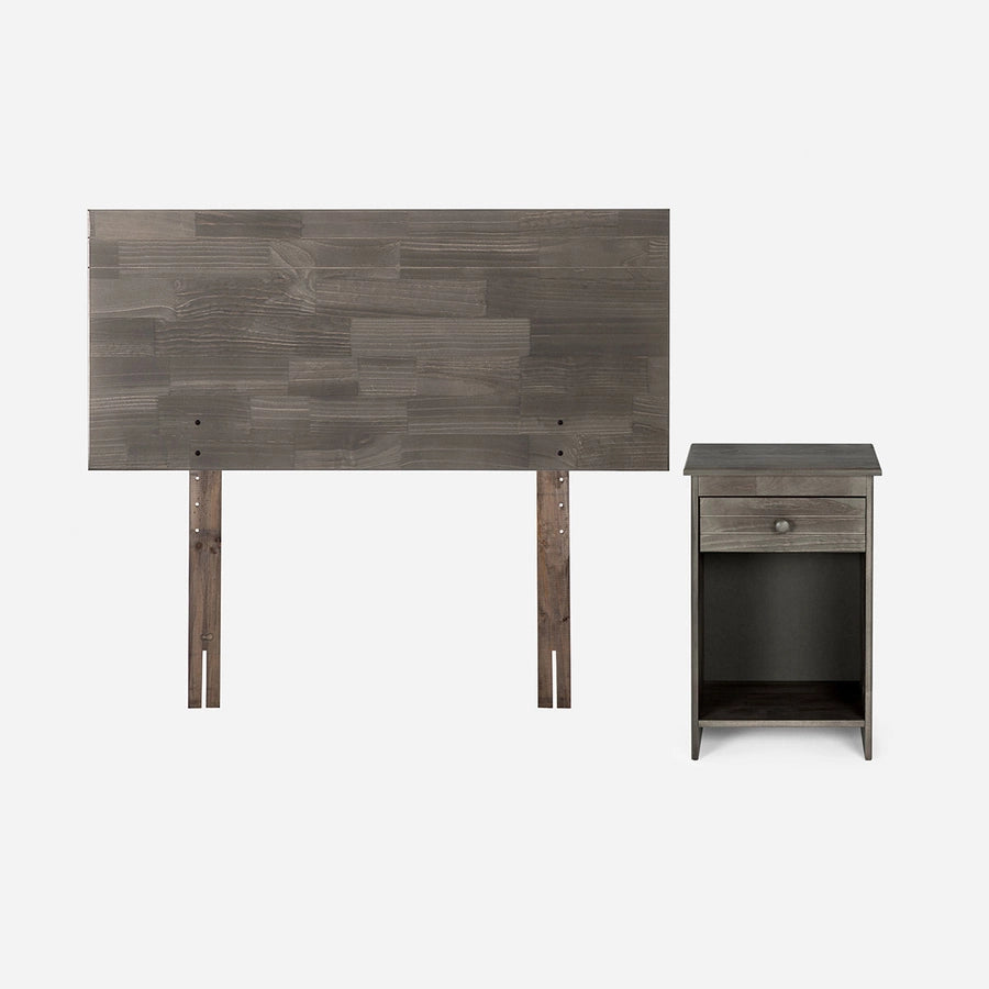 Cama Ergo T New 1,5 Plazas + Muebles Tabor Grafito