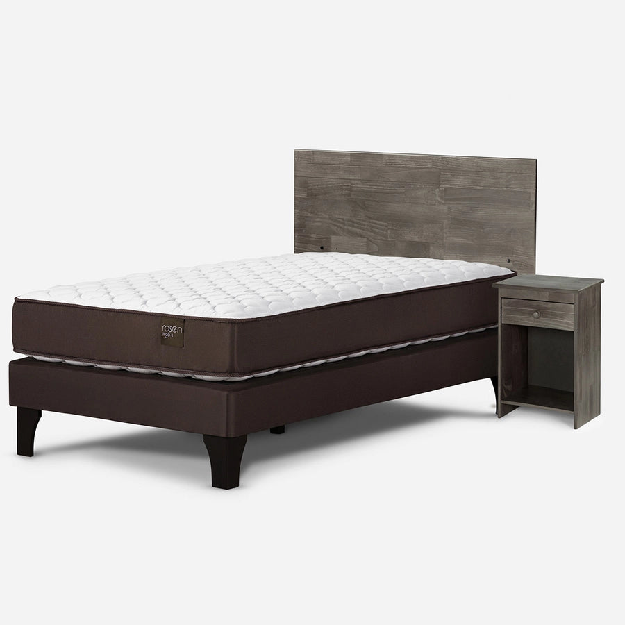 Cama Ergo T New 1,5 Plazas + Muebles Tabor Grafito