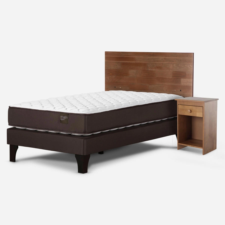 Cama Ergo T New 1,5 Plazas + Muebles Tabor Caramelo