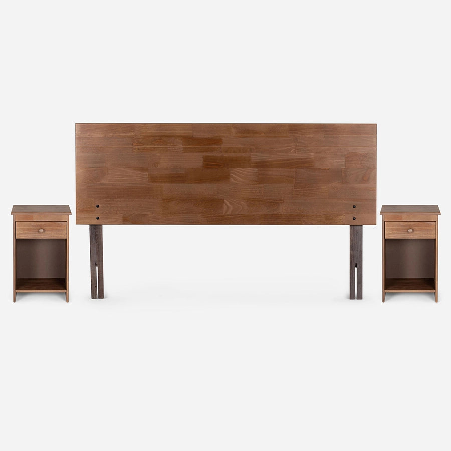 Cama Ergo T New 2 Plazas Base Dividida + Muebles Tabor Caramelo